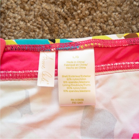 Anne Cole Floral Printed Easy Ring Tri Tankini Bathing Suit Top - Picture 5 of 5